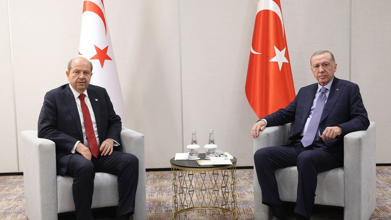 Cumhurbaşkanı Erdoğan ve KKTC Cumhurbaşkanı Tatar ile görüştü