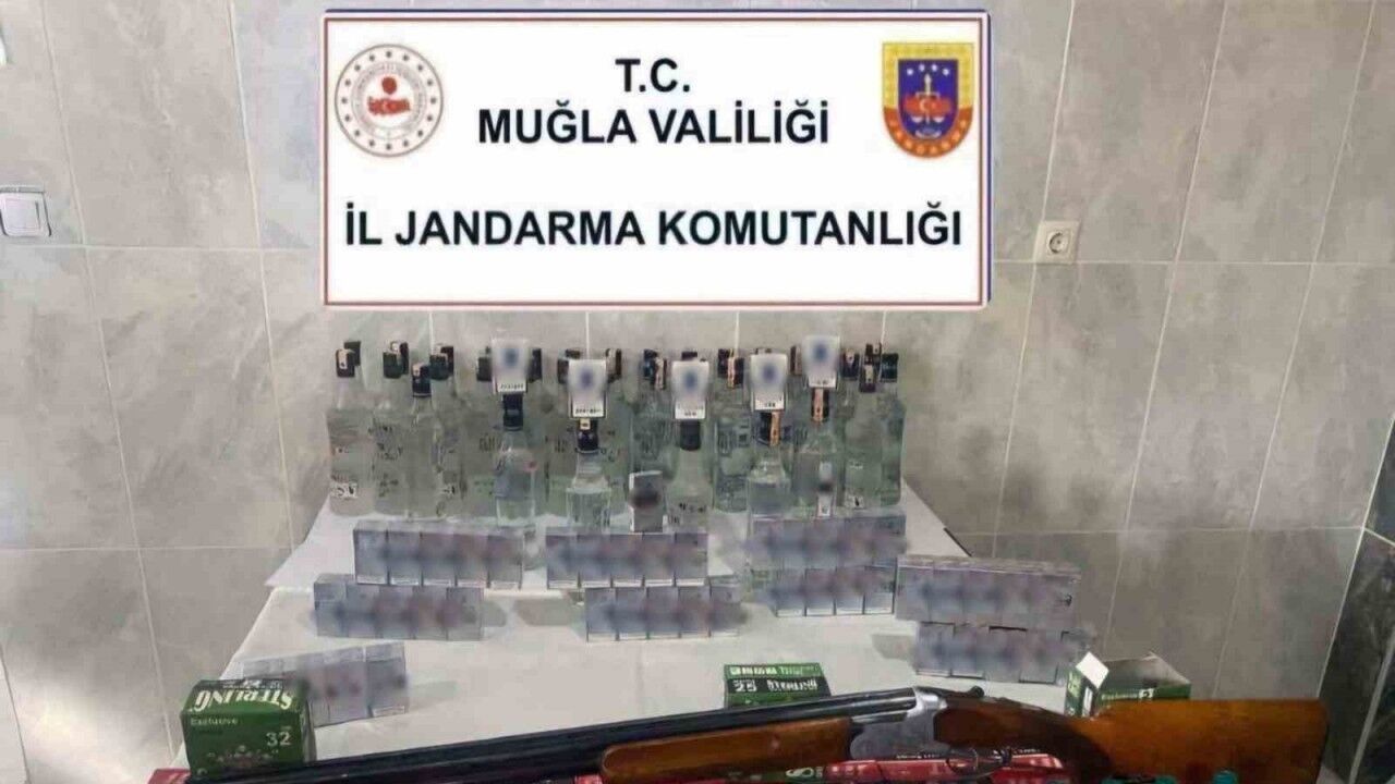 Yatağan’da kaçak alkol ve sigara operasyonu