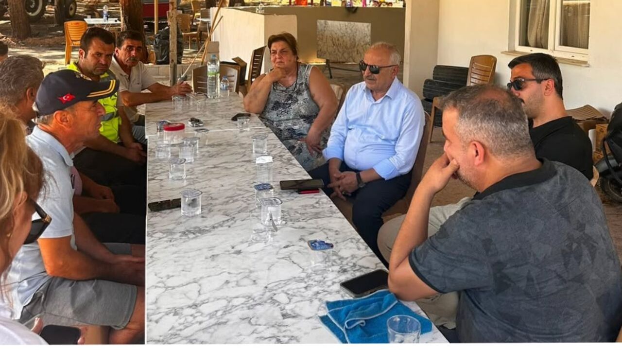 Talat Dinçer Yangın Bölgesinde İncelemelerde Bulundu