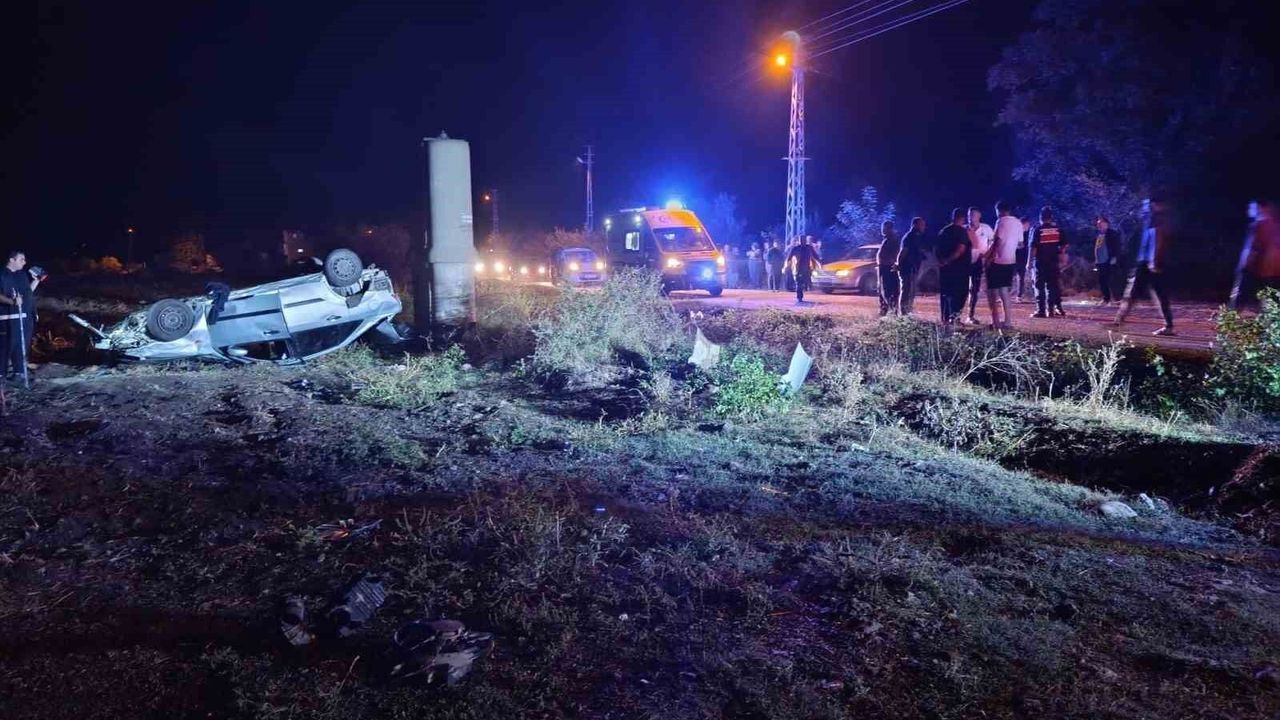 Osmaniye'de otomobil şarampole uçup takla attı: 3 yaralı