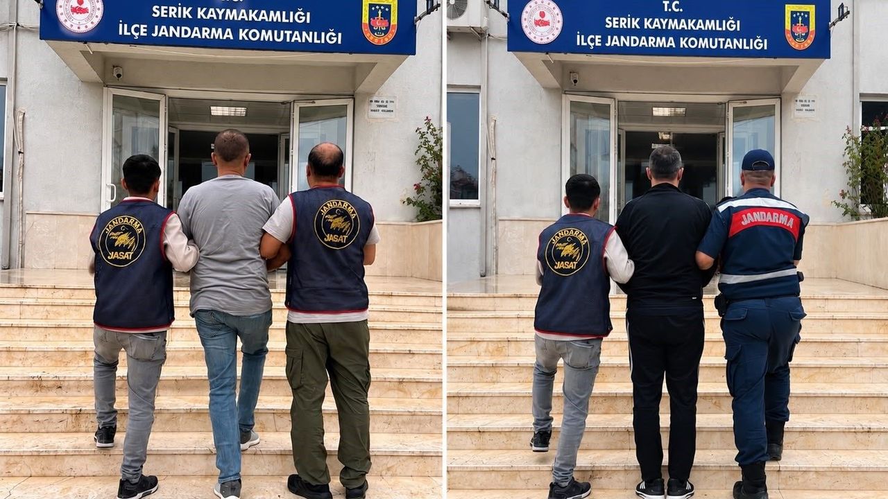 Serik'te hapis cezası ile aranan 2 hükümlü yakalandı