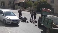 Mersin'de motosiklet traktörle çarpıştı: 1 yaralı