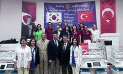Silifke hastanesine Rotarylerden kuvöz yardımı
