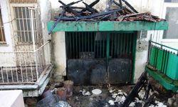 Alev alev yanan ev, itfaiye ekiplerince söndürüldü