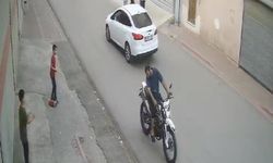 Uçurtma ipine takılan motosiklet sürücüsü kaza yaptı