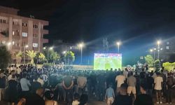 Ceyhan’da Türkiye-Avusturya maçı heyecanı dev ekranda yaşandı
