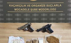 Tabanca ve uyuşturucularla yakalanan şüpheli tutuklandı