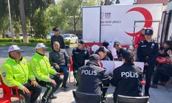 Polislerden kan bağışına destek