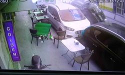 Yalova’da park halindeki araçlara çarpan cip yan yattı