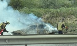 Ankara’da seyir halindeki araçta yangın