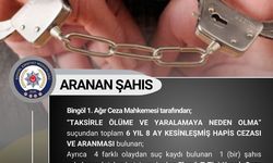 Bingöl’de 6 yıl 8 ay kesinleşmiş hapis cezası bulunan şahıs yakalandı