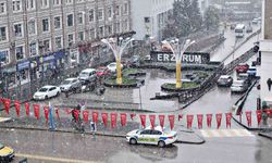 Erzurum’da mayıs ayında kar yağışı