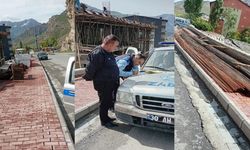 Hakkari’de kaldırımı işgal eden inşaat sahibine 15 bin TL ceza