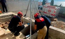 İzmir’de kuyuya düşen yaşlı kadın kurtarıldı