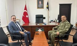 Kaymakam Memiş’ten Garnizon Komutanı Binbaşı Kaya’ya veda ziyareti