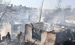 Ankara’da ağaçlık alanda çıkıp gecekondulara sıçrayan yangın söndürüldü