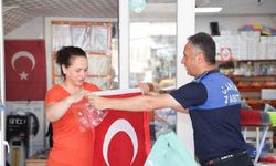 Canik kırmızı-beyaz: Caddeler Türk bayraklarıyla donatıldı