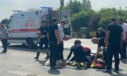 D-100’de hafif ticari araç ile elektrikli bisiklet çarpıştı: 1 yaralı