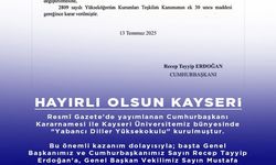 Kayseri’ye Yabancı Diller Yüksekokulu müjdesi