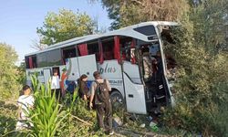 Konya’da yolcu otobüsü yoldan çıkarak ağaçlara çarptı: 7 yaralı