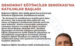 Demokrat Eğitimciler Sendikası’na katılımlar başladı