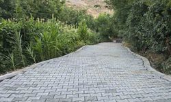 Engelli vatandaşın evinin yolu yenilendi