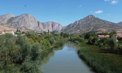 Görüntüsü ile mest eden Kazankaya Kanyonu, dron ile görüntülendi