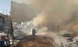 Kahramanmaraş’ta ahşap palet üretim tesisi yangını
