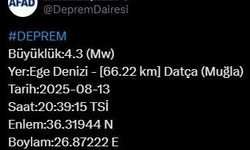 Muğla’da 4.3 büyüklüğünde deprem