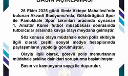Amatör maçta polisin biber gazlı müdahalesiyle ilgili soruşturma başlatıldı