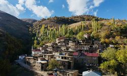 Bitlis’in tarihi taş evlerinde sonbahar güzelliği
