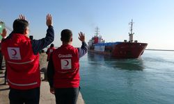 19. İyilik Gemisi Gazze'ye insani yardım için Mersin'den yola çıktı