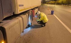 Burdur'da yük taşıyan araçlara yönelik denetimde 25 araç ve sürücüsüne idari ceza