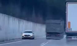 Kamyonun sollama manevrası kazaya neden oluyordu: O anlar kamerada