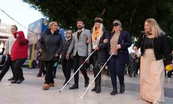 Tarsus'ta Beyaz Baston Haftası'nda farkındalık yürüyüşü