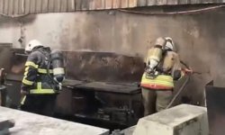 Dörtyol'da tel fabrikasında yangın