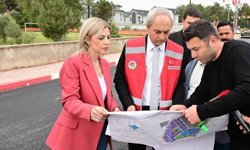 Duacı'da alt yapı çalışmaları tamamlanan 34 sokağa sıcak asfalt