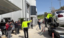 Mersin'de trafik güvenliği için sürücülere uygulamalı eğitim