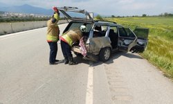 Tofaş hurdaya döndü: 2 yaralı