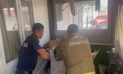 Antakya'da eve giren yılanı itfaiye yakaladı