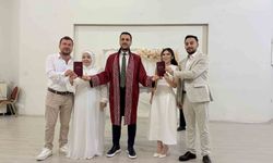 Kardeşlerin çifte mutluluğu: Aynı gün evlenip, birbirlerine şahit oldular