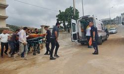 Asansör boşluğuna düşen müteahhit yaralandı