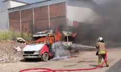 Kahramanmaraş'ta minibüs yangını
