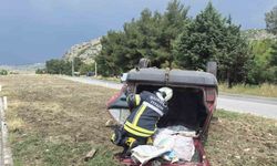 Yoldan çıkan otomobil takla attı: 2 yaralı