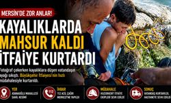 Mersin'de Kayalıklardan Kurtarma Operasyonu
