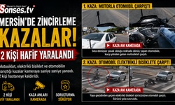 Kaza anları kamerada:Araçlarla çarpışan motosiklet ve elektrikli bisiklet sürücüleri yaralandı