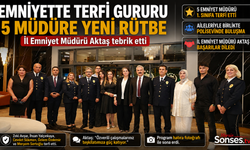 Mersin Emniyet Müdürü Aktaş, terfi eden 5 müdür ve aileleriyle bir araya geldi