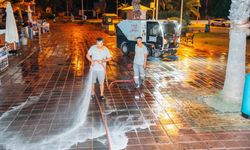 Alanya'nın vitrini gece mesaisinde baştan sona temizlendi