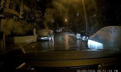 Bu sefer can değil mal kurtardı: Araçtan duman çıktığını fark edip yangın tüpüyle müdahale etti, eşi kornaya basarak sahibine ulaşmaya çalıştı