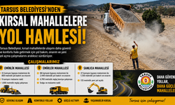 Tarsus'ta kırsal mahallelerde yol çalışmaları sürüyor